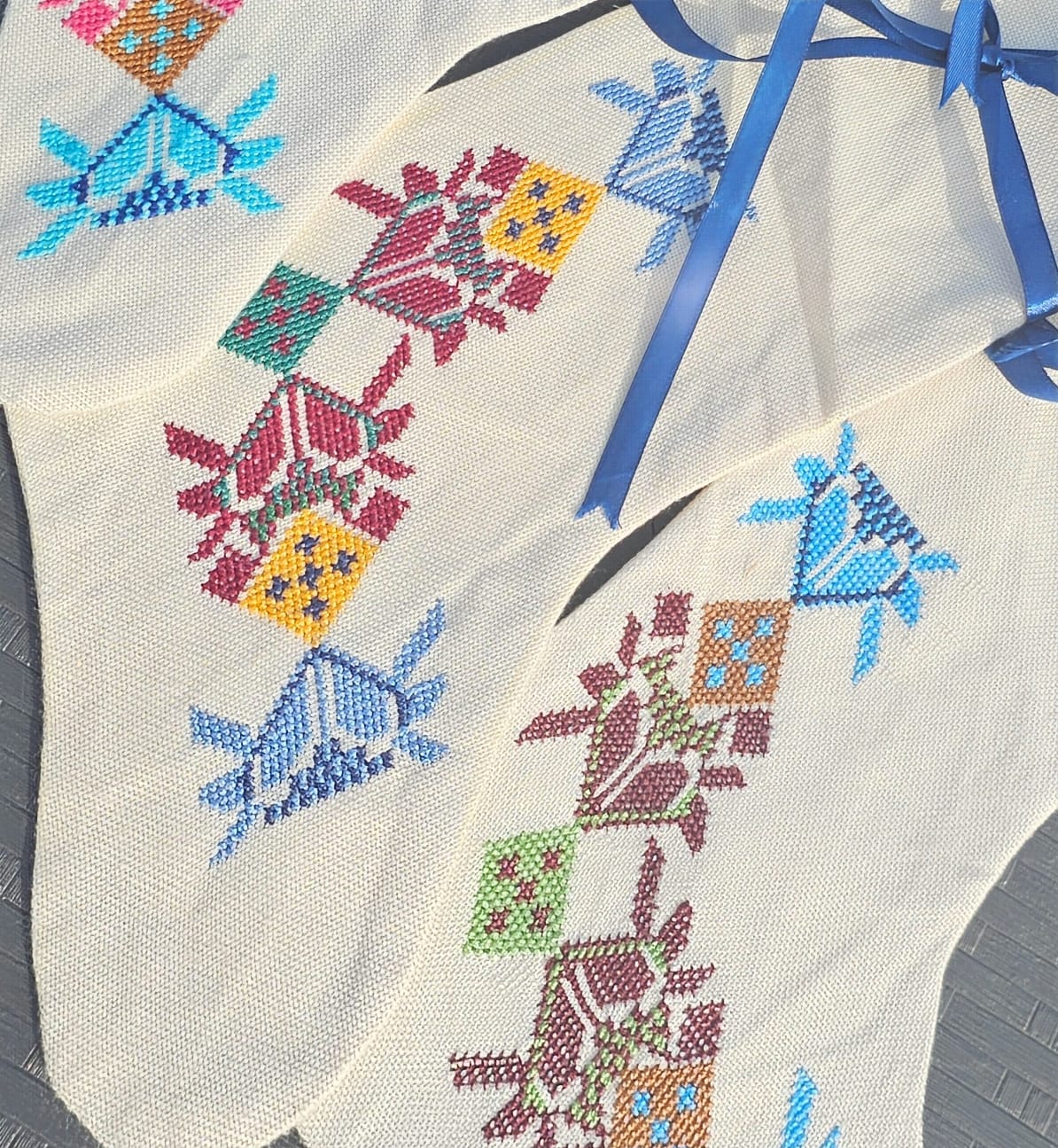 🤍Tatreez Gift/celebration Stockings – White Edition