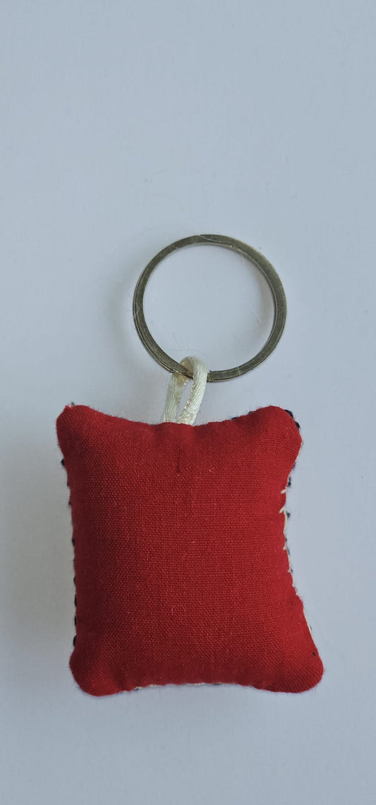 Palestinian Tatreez Square Key Ring