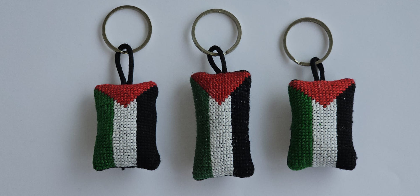 Palestinian Flag Tatreez Key Ring