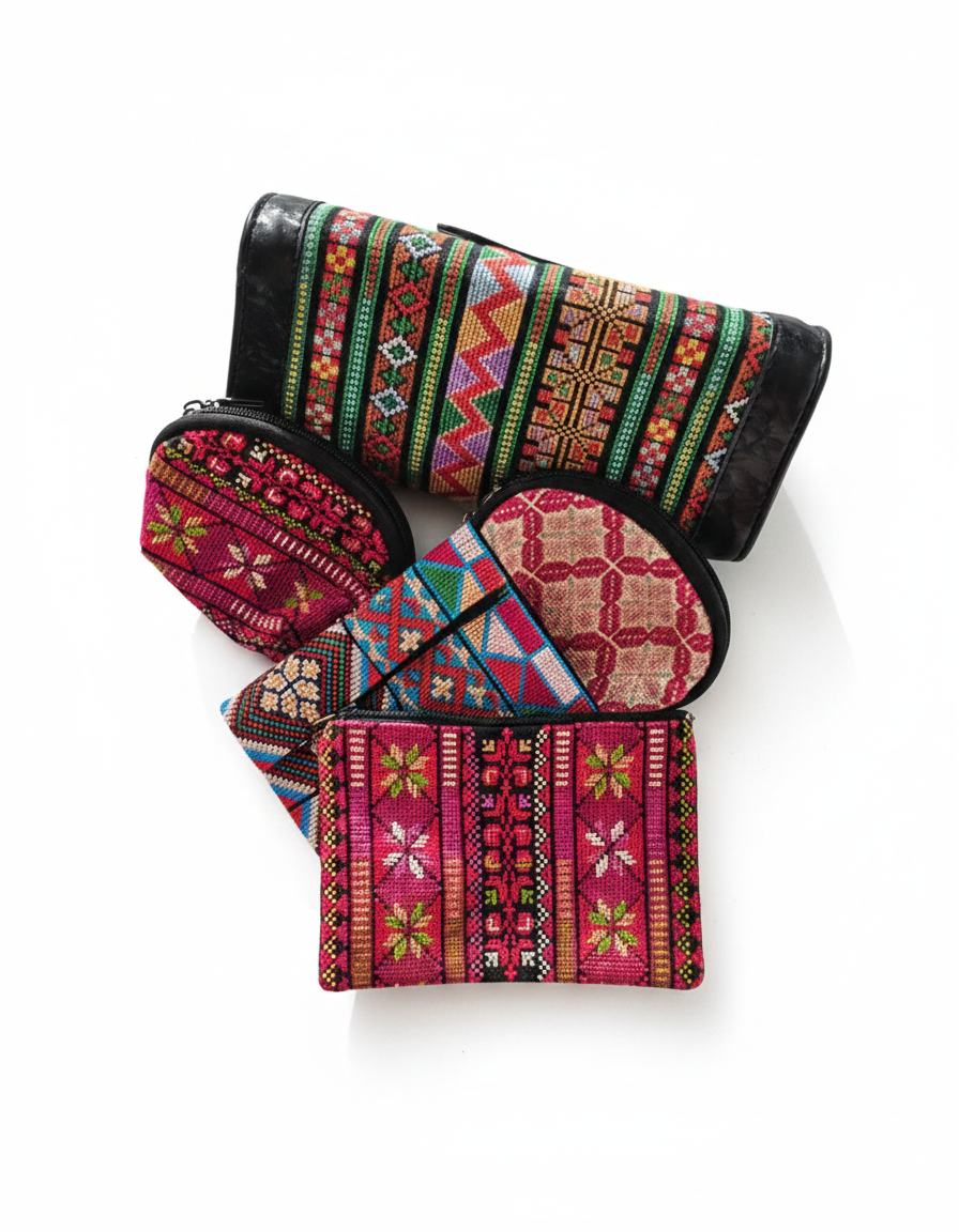 Embroidered Tatreez Coin/Money Bags & Purses