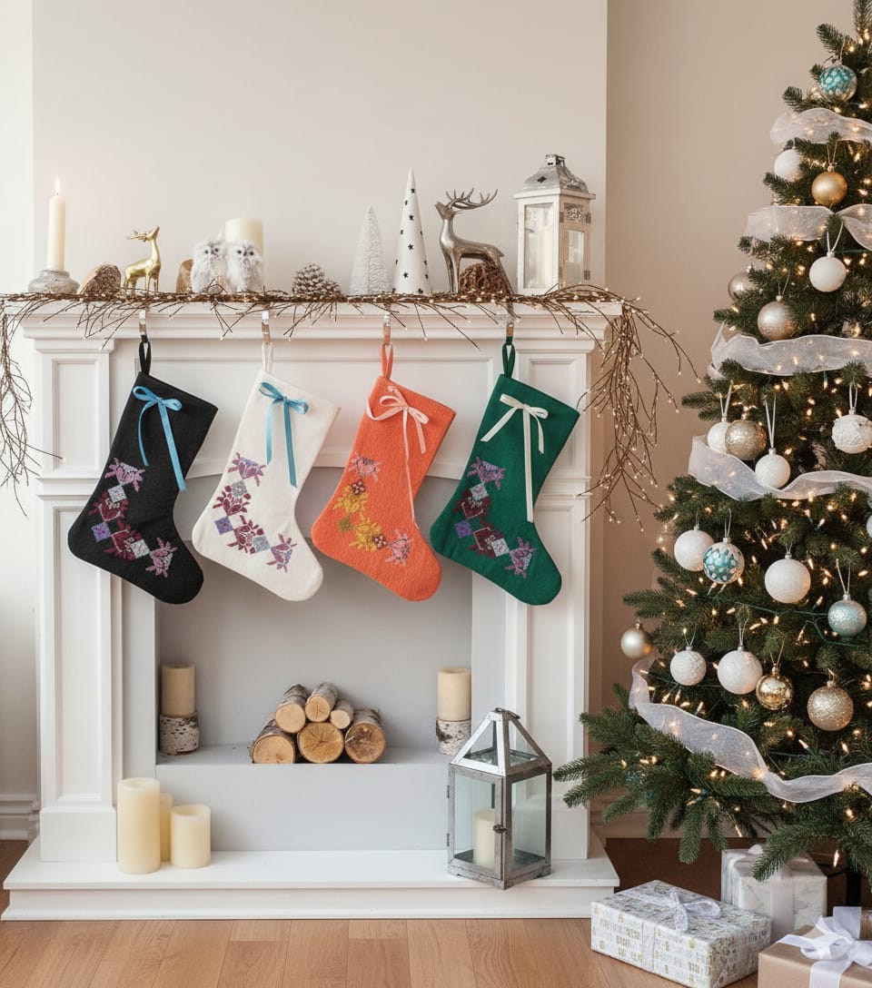 🧵 Tatreez Celebration Stocking – Different colours Variants