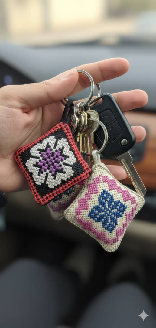 🔺 Diagonal Tatreez Motif Ornaments