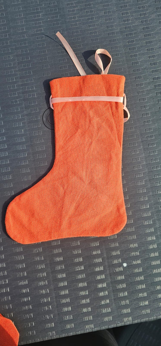 🧡 Tatreez Gift/celebration Stockings – Peach/ Orange Edition