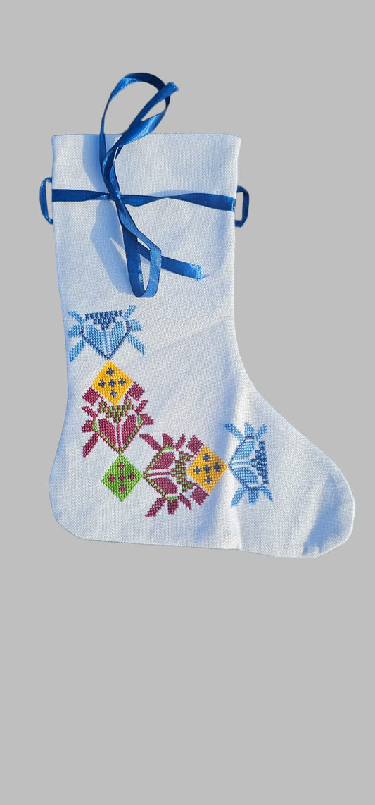 🤍Tatreez Gift/celebration Stockings –  White Edition