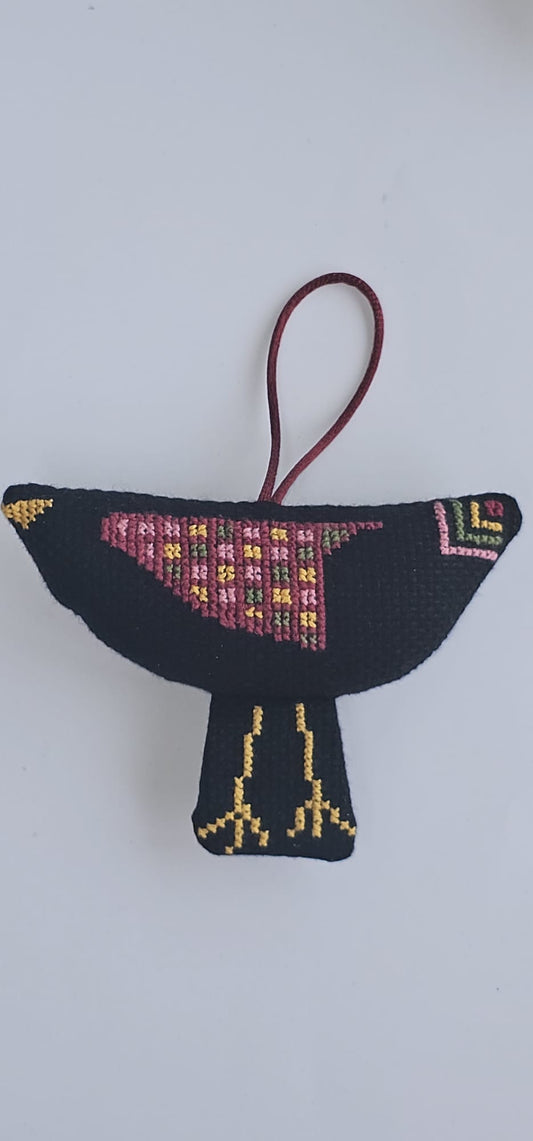 Palestinian Bird Motif Hanging Cushion
