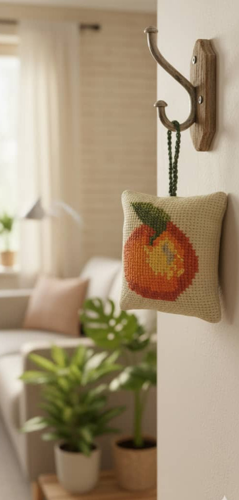 Cream Citrus Harvest Hanging Cushion