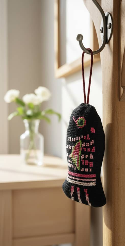 Palestinian Fish Motif Hanging Cushion