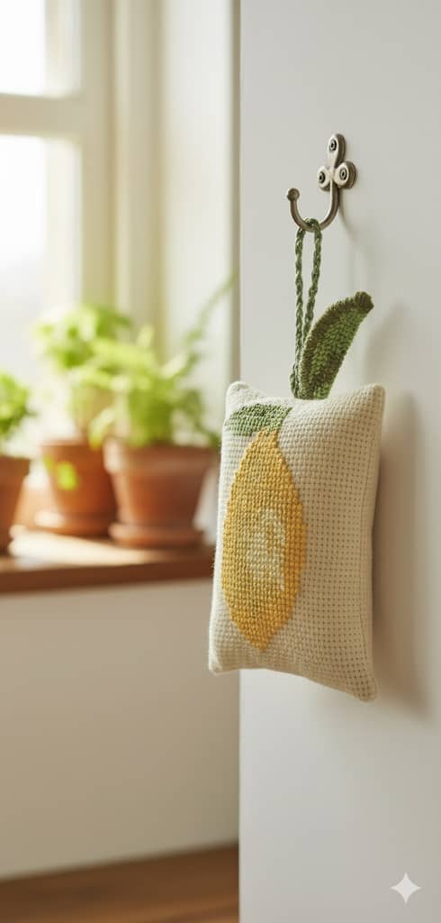 Palestinian Citrus Harvest Hanging Cushion