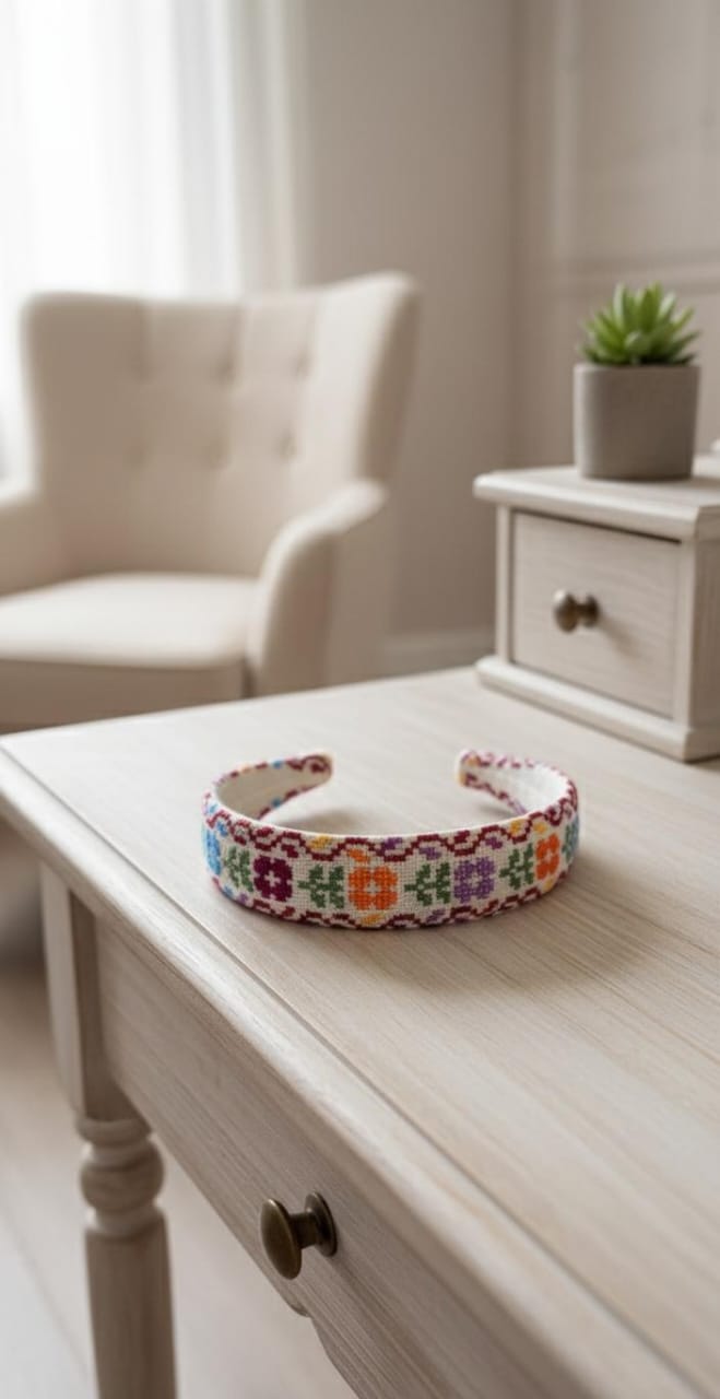 ✨ Hand-Embroidered Tatreez Headband – One of a Kind